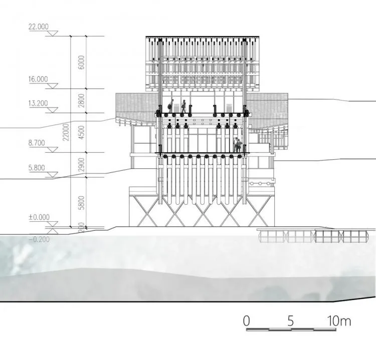 BIM Architecture | 2019 Benchmark Cup Second Prize | Building a Waterfront Craft Museum with Traditional Wooden Arch Bridge Technology