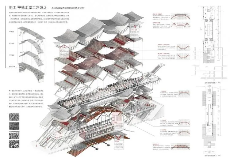 BIM Architecture | 2019 Benchmark Cup Second Prize | Building a Waterfront Craft Museum with Traditional Wooden Arch Bridge Technology