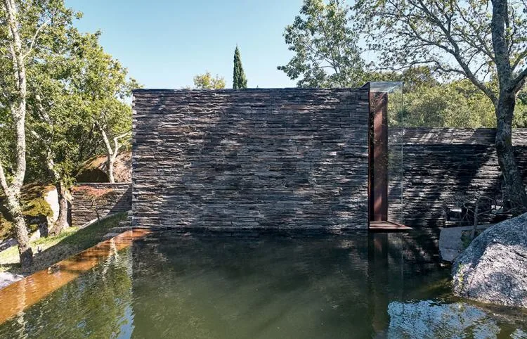 BIM Architecture | A concrete chapel nestled in the woods, serene, elegant, and full of natural atmosphere, by Nicholas Burns, Portugal