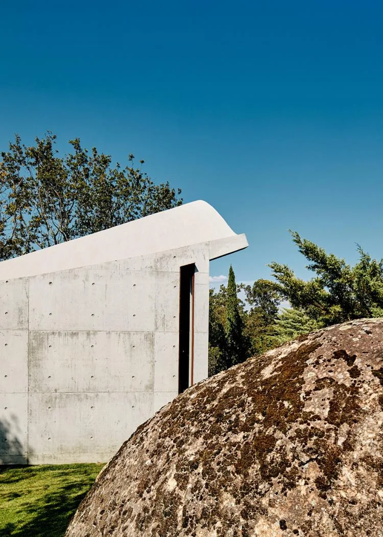 BIM Architecture | A concrete chapel nestled in the woods, serene, elegant, and full of natural atmosphere, by Nicholas Burns, Portugal