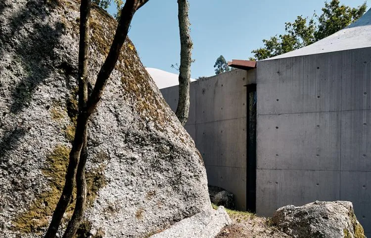BIM Architecture | A concrete chapel nestled in the woods, serene, elegant, and full of natural atmosphere, by Nicholas Burns, Portugal