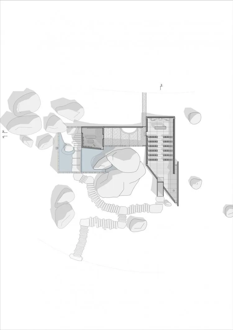 BIM Architecture | A concrete chapel nestled in the woods, serene, elegant, and full of natural atmosphere, by Nicholas Burns, Portugal