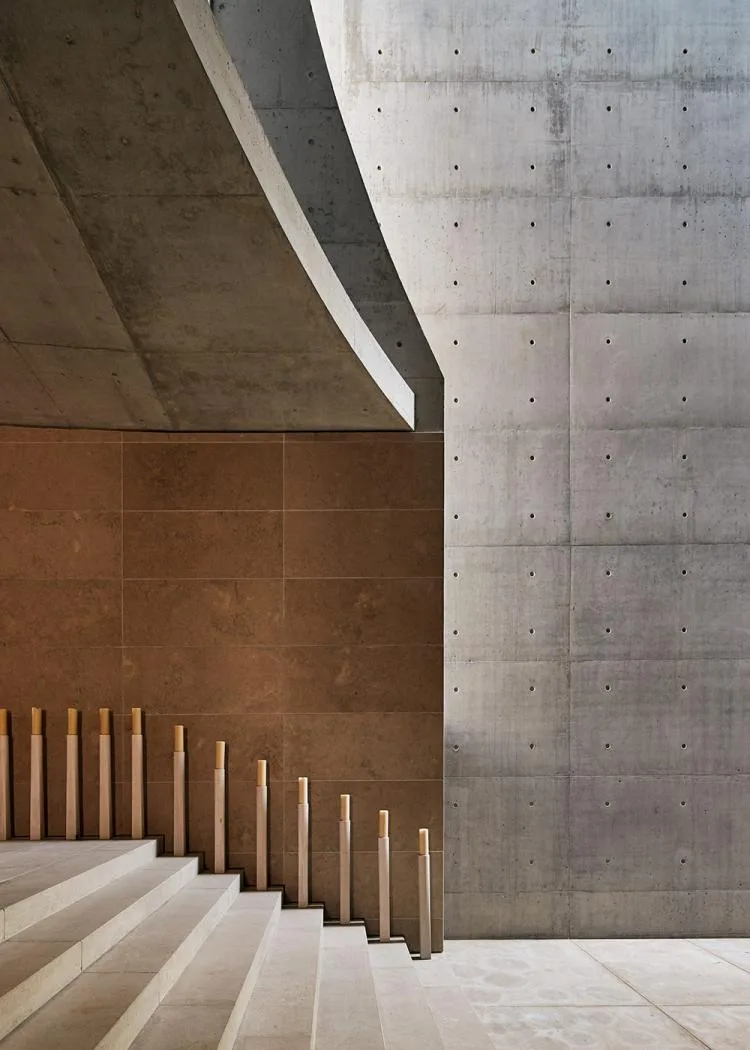 BIM Architecture | A concrete chapel nestled in the woods, serene, elegant, and full of natural atmosphere, by Nicholas Burns, Portugal