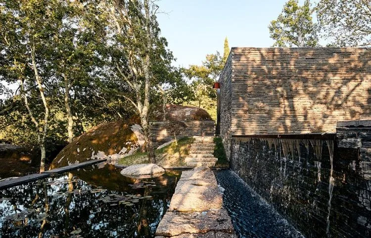 BIM Architecture | A concrete chapel nestled in the woods, serene, elegant, and full of natural atmosphere, by Nicholas Burns, Portugal