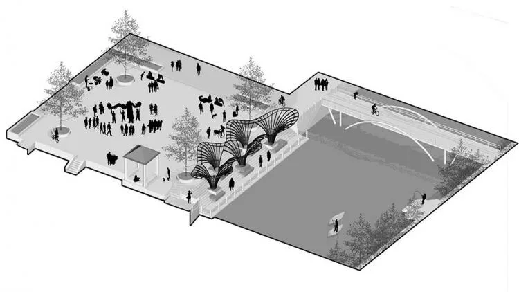 BIM Architecture | Huanglongbin Water Bamboo Corridor/Vertical Beam Society+School of Architecture, South China University of Technology