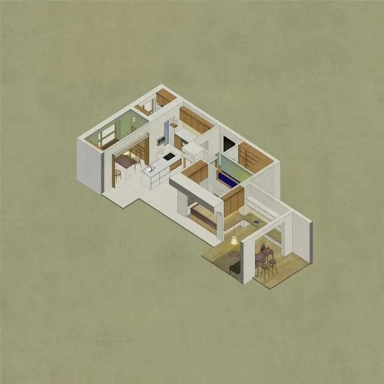 BIM Architecture | Stacked House: Teacher Gao's Home 1 #/Jin Qiuye Architecture Studio
