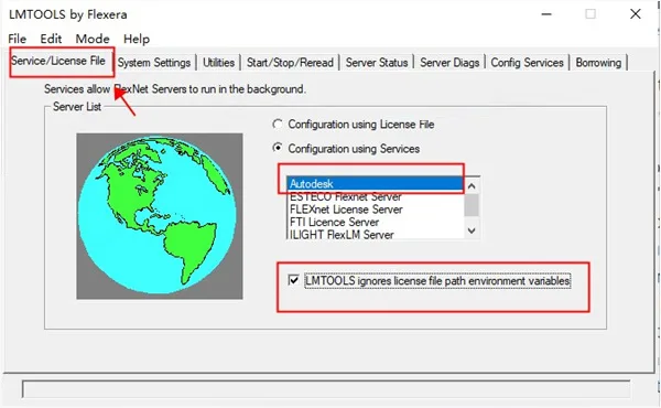 Ignore license file path env var