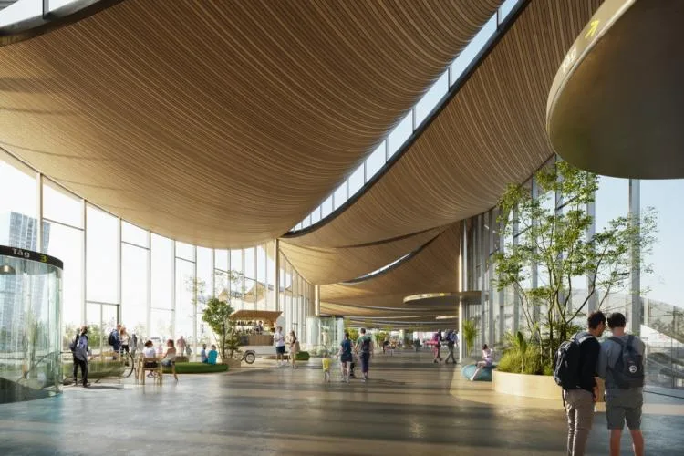 BIM Architecture | Integrated Transportation Hub/BIG with One Leaf Roof