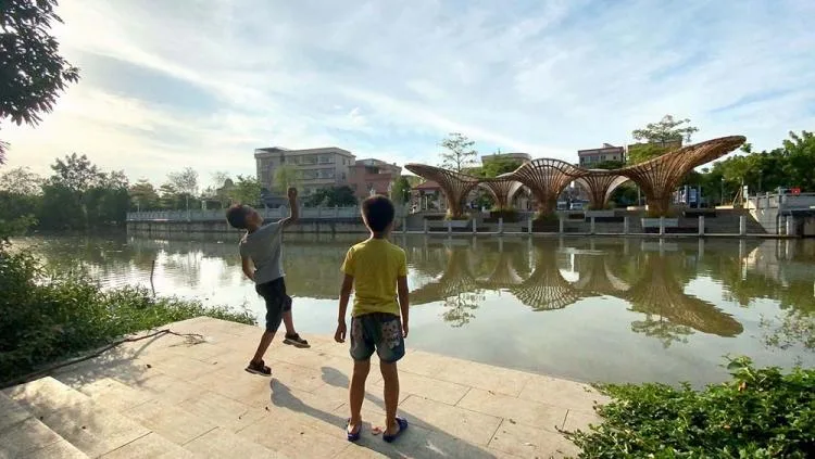 BIM Architecture | Huanglongbin Water Bamboo Corridor/Vertical Beam Society+School of Architecture, South China University of Technology