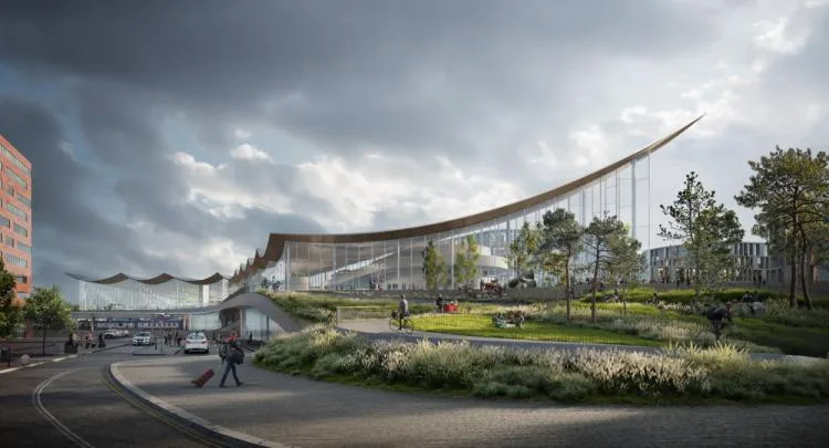 BIM Architecture | Integrated Transportation Hub/BIG with One Leaf Roof