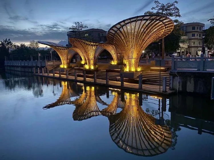 BIM Architecture | Huanglongbin Water Bamboo Corridor/Vertical Beam Society+School of Architecture, South China University of Technology
