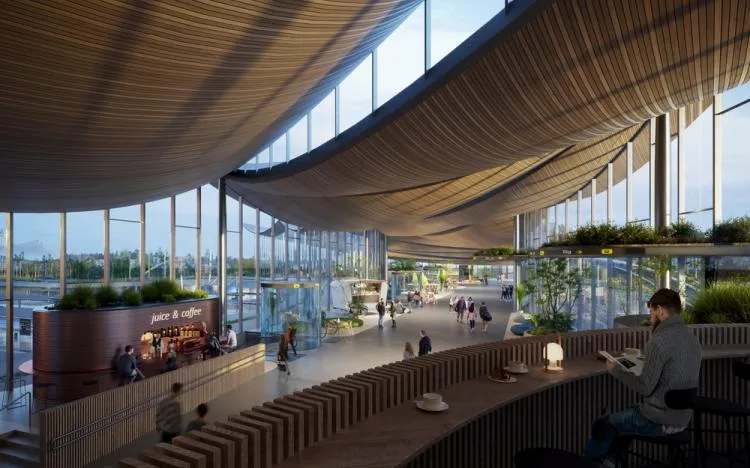 BIM Architecture | Integrated Transportation Hub/BIG with One Leaf Roof