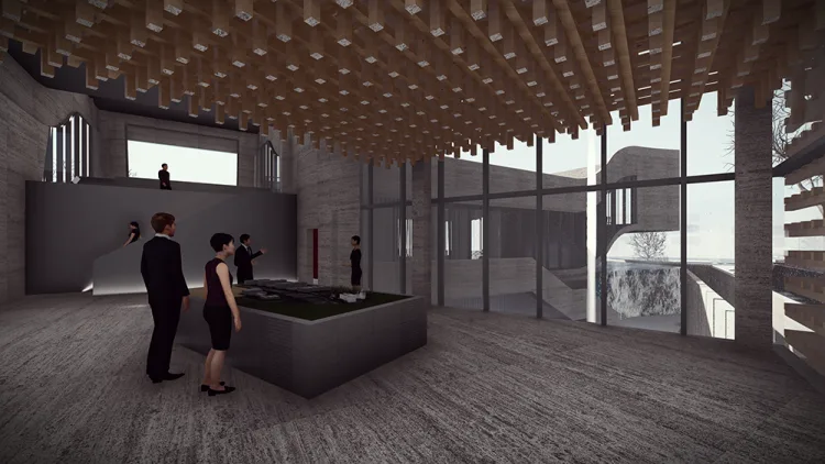 BIM Architecture | Rui'an Huling Hot Spring Exhibition Hall/Zhongsheng Design Group Co., Ltd. - Wu Yanwei Design Studio
