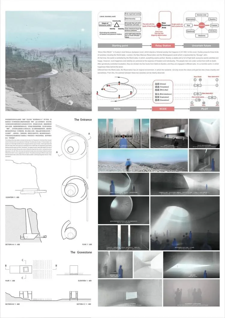 BIM Architecture | A third year project from the Department of Architecture at Zhejiang University, with each display board comparable to a movie poster