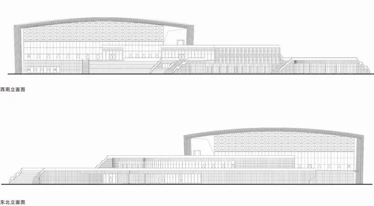 BIM Architecture | Huqiu Mountain, North of New City: Jinchang New City Sports Center/Zhongheng Design Group