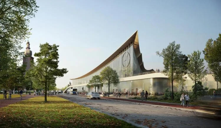 BIM Architecture | Integrated Transportation Hub/BIG with One Leaf Roof