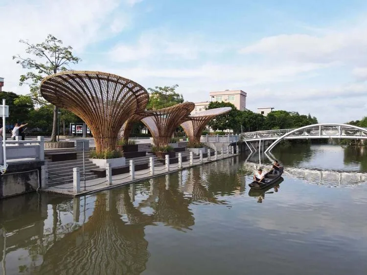 BIM Architecture | Huanglongbin Water Bamboo Corridor/Vertical Beam Society+School of Architecture, South China University of Technology