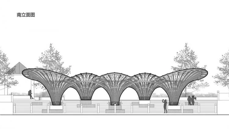 BIM Architecture | Huanglongbin Water Bamboo Corridor/Vertical Beam Society+School of Architecture, South China University of Technology