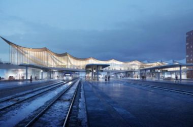 BIM Architecture: BIG's Integrated Transportation Hub Featuring a Unique Leaf-Shaped Roof-BIM WORLD