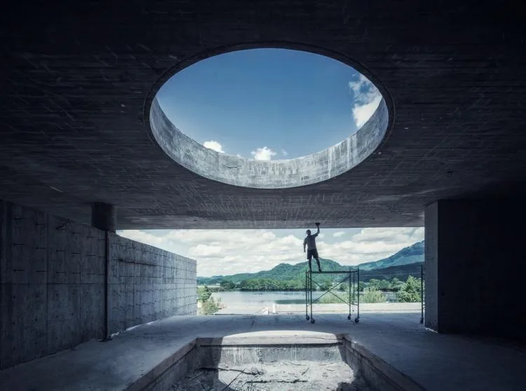 BIM Architecture | Defined Landscape: Fishing Village Tea House/Meng Fanhao - ad x line+