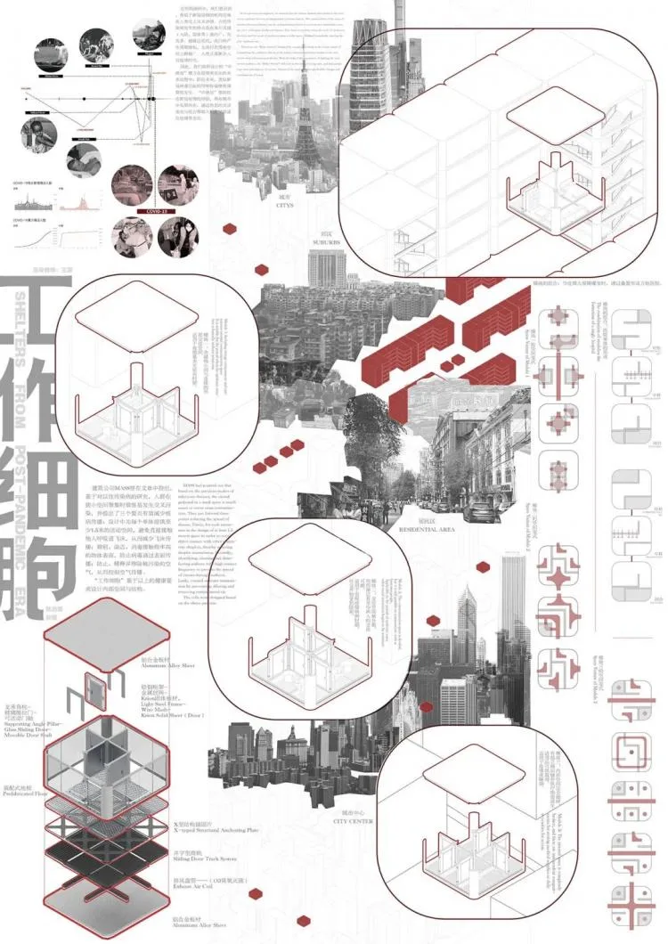 BIM Architecture | A third year project from the Department of Architecture at Zhejiang University, with each display board comparable to a movie poster
