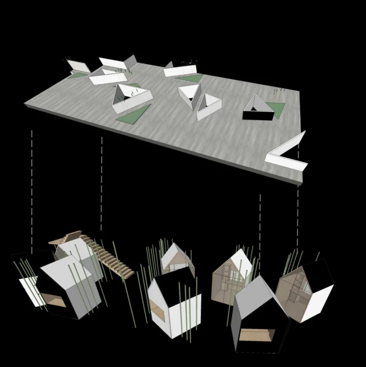 BIM Architecture | Seven Small Houses · High rise Youth Apartment Shared Courtyard Renovation | Seven in One Design