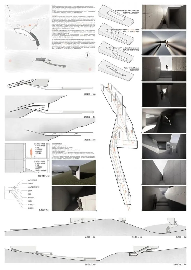 BIM Architecture | A third year project from the Department of Architecture at Zhejiang University, with each display board comparable to a movie poster