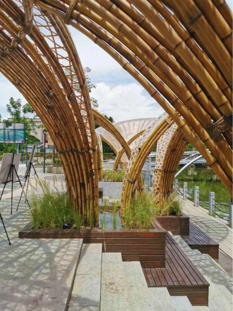 BIM Architecture | Huanglongbin Water Bamboo Corridor/Vertical Beam Society+School of Architecture, South China University of Technology