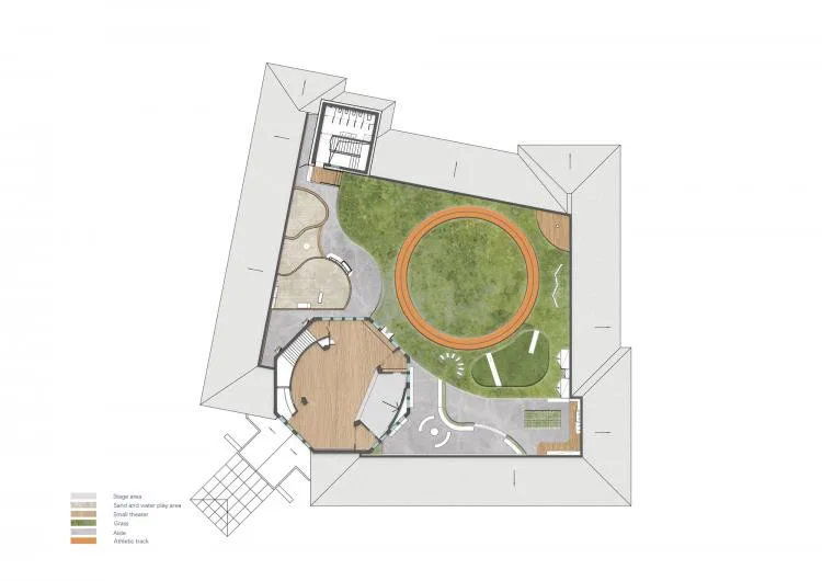 BIM Architecture | Guancui International Kindergarten, Open Children's Exploration Teaching Space/VMDPE Roundway Design