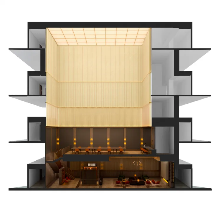 BIM Architecture | Seven Small Houses · High rise Youth Apartment Shared Courtyard Renovation | Seven in One Design