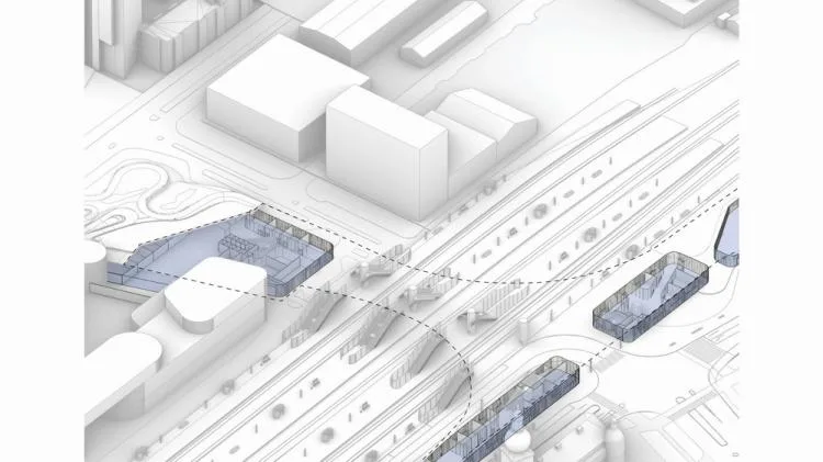 BIM Architecture | Integrated Transportation Hub/BIG with One Leaf Roof