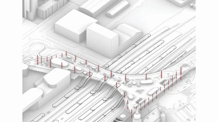 BIM Architecture | Integrated Transportation Hub/BIG with One Leaf Roof