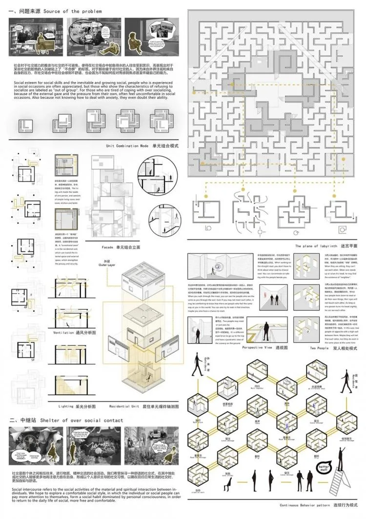BIM Architecture | A third year project from the Department of Architecture at Zhejiang University, with each display board comparable to a movie poster