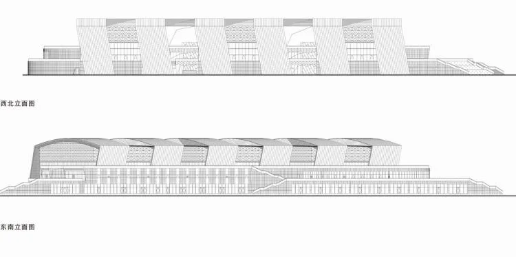 BIM Architecture | Huqiu Mountain, North of New City: Jinchang New City Sports Center/Zhongheng Design Group