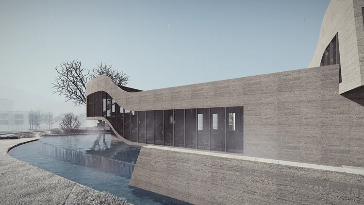 BIM Architecture | Rui'an Huling Hot Spring Exhibition Hall/Zhongsheng Design Group Co., Ltd. - Wu Yanwei Design Studio