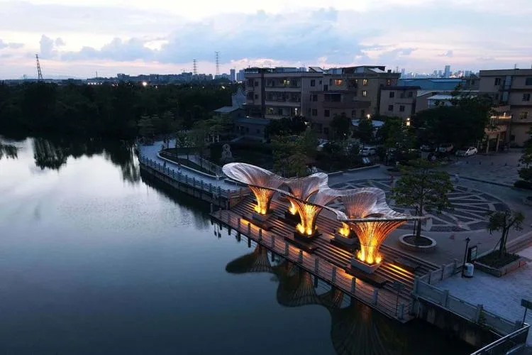 BIM Architecture | Huanglongbin Water Bamboo Corridor/Vertical Beam Society+School of Architecture, South China University of Technology