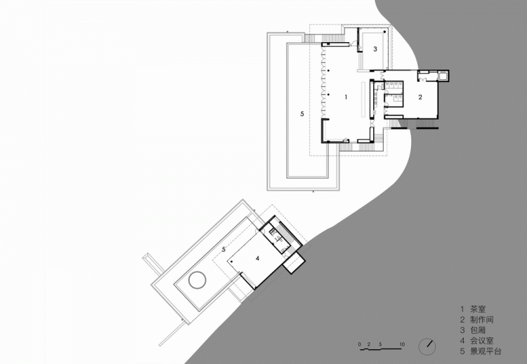 BIM Architecture | Defined Landscape: Fishing Village Tea House/Meng Fanhao - ad x line+