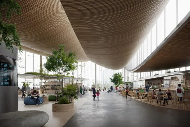 BIM Architecture | Integrated Transportation Hub/BIG with One Leaf Roof