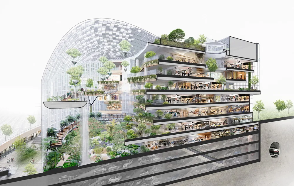 BIM Architecture | Hong Kong Land Chongqing Halo The Ring Shopping Park - PHA Paiang International Architectural Design