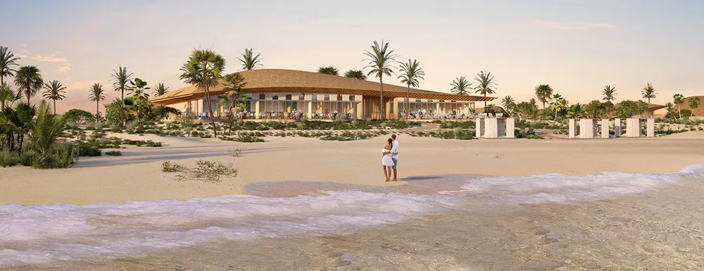 BIM Architecture | Kengo Kuma Saudi Arabia Resort Solution: undulating between water and land