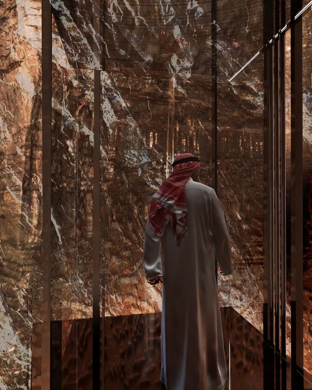 BIM Architecture | Jean Nouvel's New Proposal for a Resort Hotel Under Rock Layers in Saudi Arabia