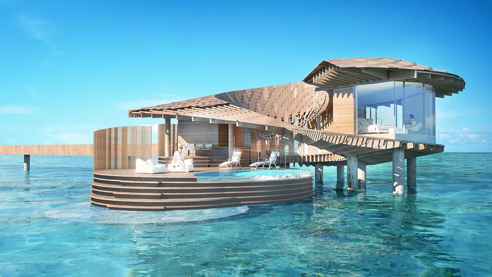 BIM Architecture | Kengo Kuma Saudi Arabia Resort Solution: undulating between water and land