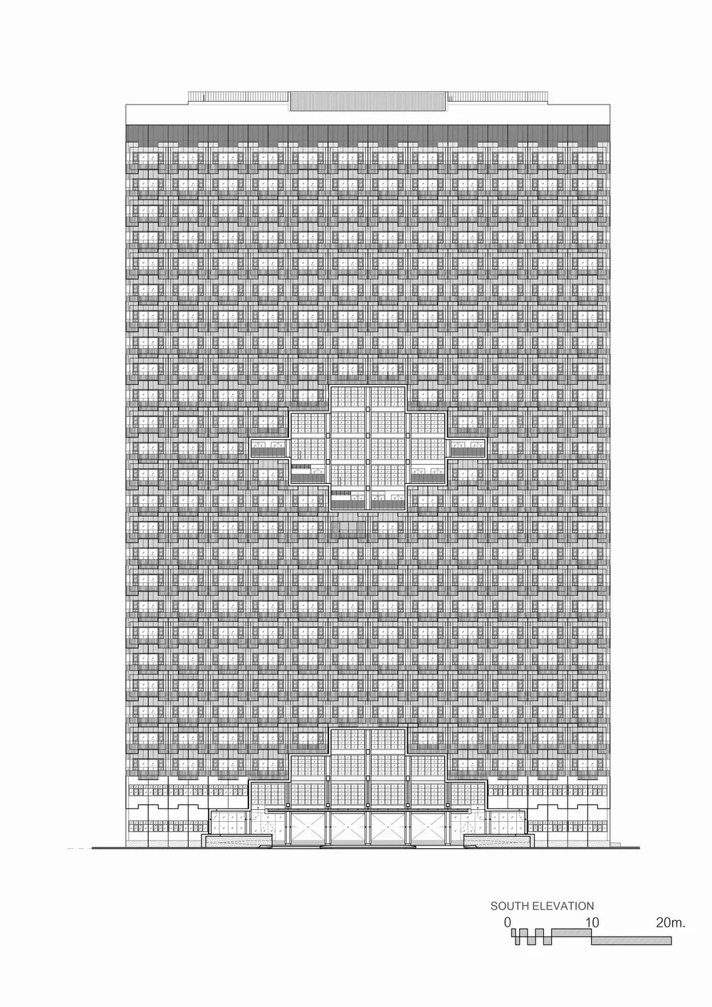 BIM Architecture | White Angel's Skyscraper Courtyard Dormitory Building/Plan Architect