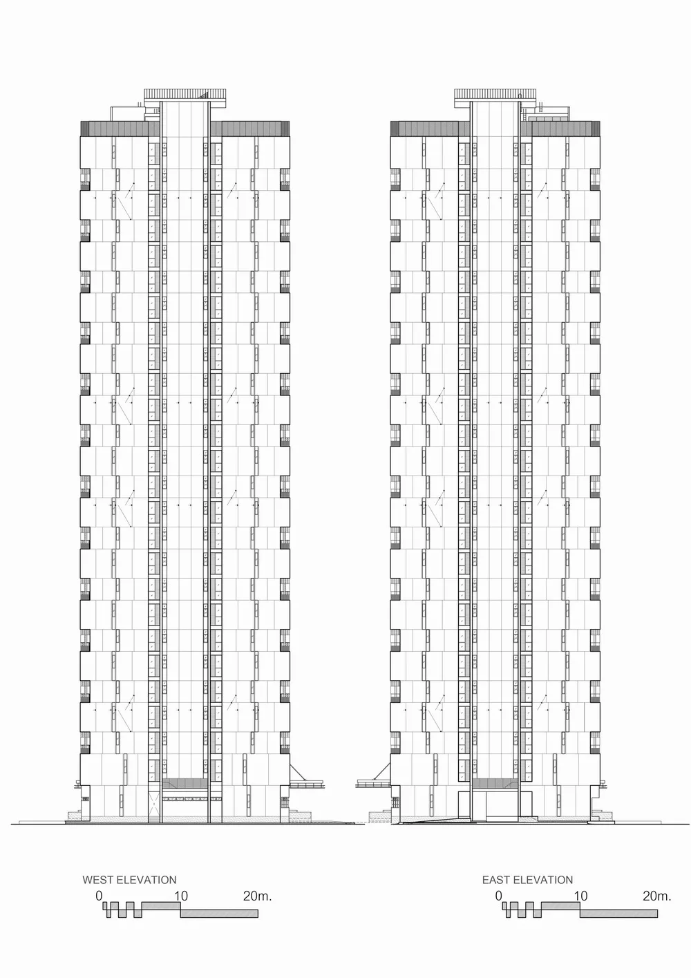 BIM Architecture | White Angel's Skyscraper Courtyard Dormitory Building/Plan Architect