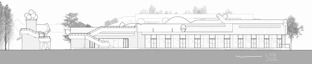 BIM Architecture | Hilltop and Pipe Slide: The Playscape Children's Growth Center/Unaware Architecture