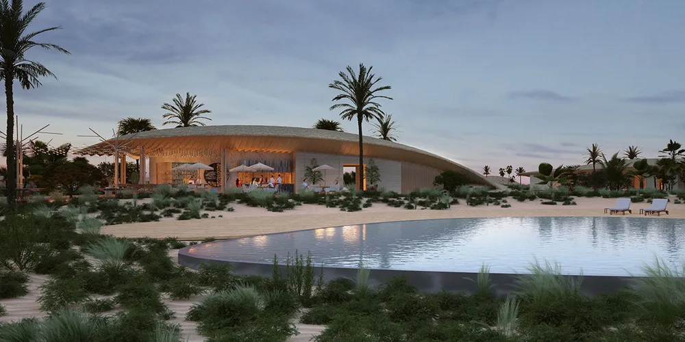 BIM Architecture | Kengo Kuma Saudi Arabia Resort Solution: undulating between water and land