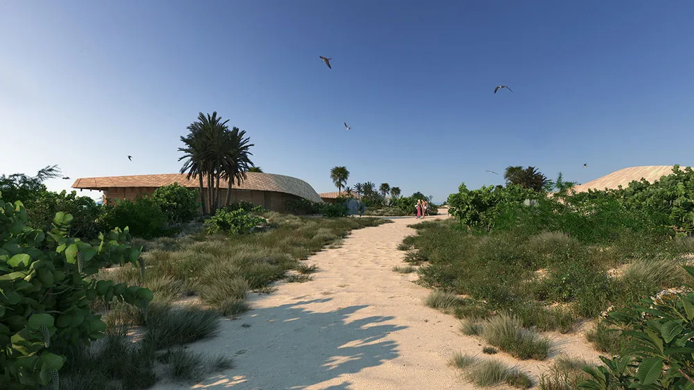 BIM Architecture | Kengo Kuma Saudi Arabia Resort Solution: undulating between water and land