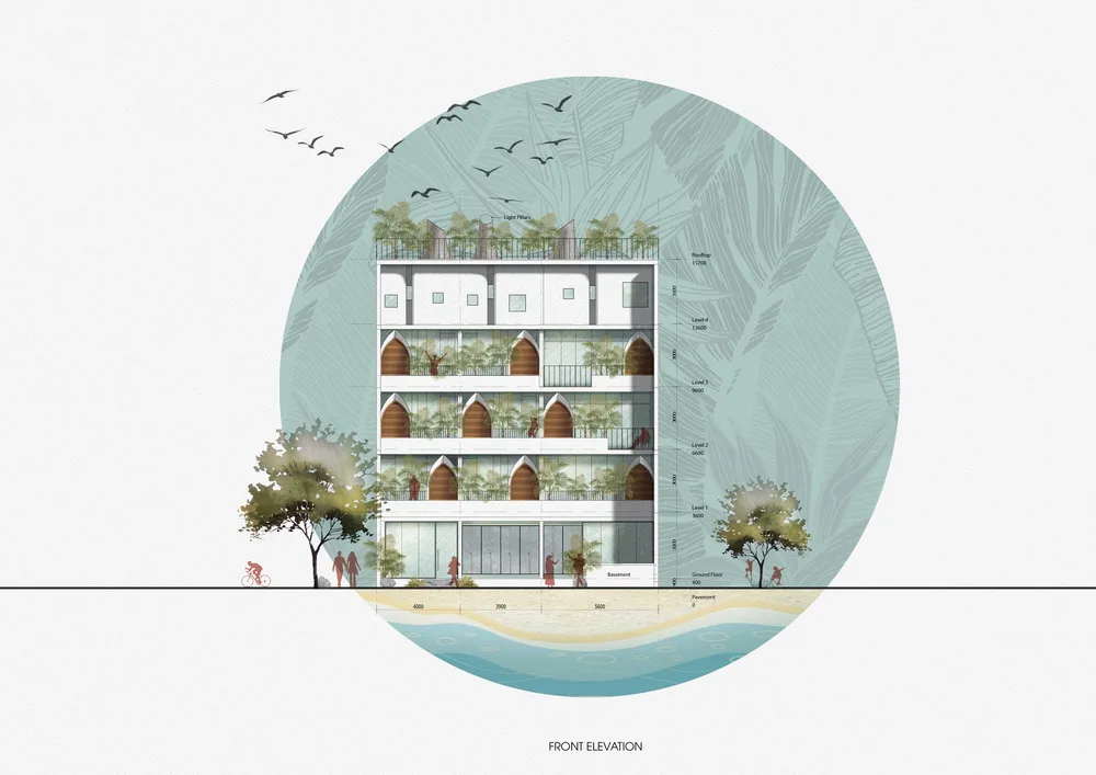 BIM Architecture | If the building is a wave: Le Bouton Hotel/D1 Architectural Studio