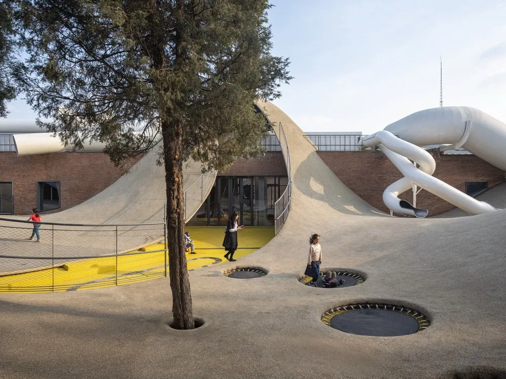 BIM Architecture | Hilltop and Pipe Slide: The Playscape Children's Growth Center/Unaware Architecture