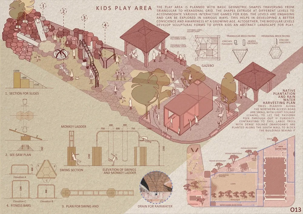 BIM Architecture | Red Oasis in Reinforced Cement/PMA Madhushhala